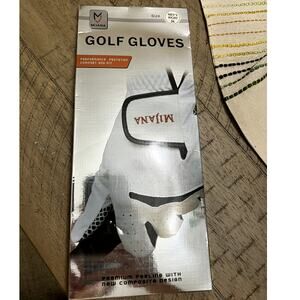 MIJANA Men Golf Glove Right Hand 26 L/XL White Soft Golf Gloves NEW